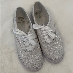 Kate Spade Glitter Silver Keds